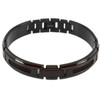 Steelworks | Young Mens Black Ion Stainless Steel | 8.50 Inch Link Bracelet