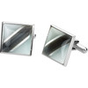 Supreme Sterling Silver 925 | Fiber Optical Glass, Mother of Pearl Cuff Links