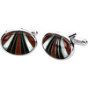 Supreme Sterling Silver 925 | Carnelian, Mother of Pearl, Onyx Oval Cuff Links