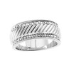 Men's Diamond 14K White Gold Wedding Band Ring