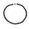 Black Freshwater - Near Round Cultured Pearl & Sterling Silver Strand Necklace