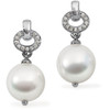 Paspaley Fine 11.5 millimeter Near Round South Sea Cultured Pearl & Diamond Dangle Ear Rings 18k