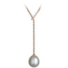 Paspaley Fine 14 millimeter Drop South Sea Cultured Pearl & Diamond Lariat Necklace 18k