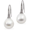 Paspaley Fine 14 millimeter Drop South Sea Cultured Pearl & Diamond Drop Ear Rings 18k