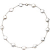 White Freshwater Cultured Coin Pearl & Sterling Silver Station Strand Necklace