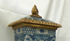 Lyvrich Limited 510250095.3 Blue and Crackle Antique White Pagoda