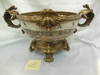 Lyvrich Fine Handcrafted Bowl, Centerpiece d'oro Ormolu A Porcelain of The Thirteen Factories of Guangzhou 12t X 23w X 17d