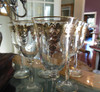 Lyvrich - Clear Crystal Water Stem Glass - Golden Fleur de Lis - 8.25t X 3.5dia