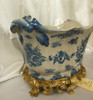 Lyvrich Limited 5102502603.6 Blue and Antique White Crackle Putto Romantique