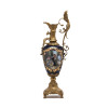 Lyvrich d'Elegance, Porcelain and Gilded Dior Ormolu | Romance, Bleu foncé et doré | Versailles Pitcher | Trophy Vase | Centerpiece | 30.14t X 10.05w X 8.06d | 6306