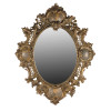 Lyvrich d'Elegance, Gilded Dior Ormolu and Marble, Console Mirror, Accent Wall Mirror, French Furniture, 38.25"t X 30"w X 3"d, 6352