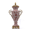 Lyvrich d'Elegance, Porcelain and Gilded Dior Ormolu | Fantastic Covered Cassolette Urn Centerpiece | 24.02t X 13.12w X 7.49d | 6410