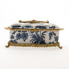 Lyvrich - Collection: Blue and White Flora with Soft Gold - HJ 6553
