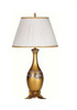 Luxe Life Finely Finished Italian Hand Blown Glass and Gilt Bronze Ormolu - 32 Inch Tabletop Lamp