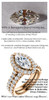 6666DG.408221.710220.122804.8 - GuyDesign®, 12 x 6 Marquise Cut Benzgem, 34 Natural Diamonds, 18 Karat Rose Gold, Halo Engagement Ring,