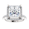 6695DG.333321.710240.123333 - GuyDesign®, 9 x 9 Princess Cut Benzgem, 52 Natural Diamonds, Platinum, Halo Engagement Ring,