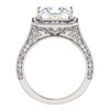 6699DG.830321.710240.123038.8 - GuyDesign®, 9 x 9 Princess Cut Benzgem, 42 Natural Diamonds, Platinum, Halo Engagement Ring,