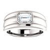 6821DG.01899.71020260.9810.9 GuyDesign®, 7 x 5 Emerald Shape Benzgem, Statement Ring, Platinum, Made in the USA
