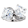 6854DG.1213211.71029260.123121.1 GuyDesign®, 9 X 9 Asscher Cut Benzgems, Engagement Ring, Natural Diamonds, Platinum, Made in the USA