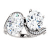 6855DG.1213211.71022070.123121.1- Benzgem by GuyDesign® 10 x 8 - 2.66 Carat Brilliant Oval Cut Jewels - Dual Solitaire Ring