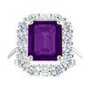 6860DG.1213211.71022070.123121.1- 10 x 8 - Emerald Shape Amethyst - Diana Princess of Wales Ring Style