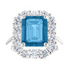 6865DG.1213211.71024070.123121.1- 10 x 8 - Emerald Shape Swiss Blue Topaz - Diana Princess of Wales Ring Style