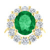 6882DG.1213211.71024070.123121.1 - 11 x 9 - Oval Shape Lab Created Columbian Color Beryl Emerald - Diana Princess of Wales Ring Style