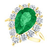 6885DG.1213211.71024070.123121.1 - 12 x 8 - Pear Shape Lab Created Columbian Color Beryl Emerald - Diana Princess of Wales Ring Style