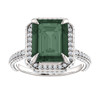 6896DG.1723217.71024170123271.7 - GuyDesign®, 10 x 8 Emerald Cut Lab-Created Chatham Synthetic Alexandrite, 176 Natural Diamonds, 14 Karat White Gold, Halo Engagement Ring,