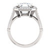 6908DG.4602216.71026270122064.6 - GuyDesign® 9 x 9 Asscher Cut Benzgem, 88 Natural Diamonds, 14 Karat White Gold, Halo Engagement Ring,