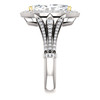 6916DG.4602216.71029270122064.6 - GuyDesign® 12 x 6 Marquise Cut Benzgem, Swarovzki CZ Semi-Mount, 14 Karat White Gold, Halo Engagement Ring,