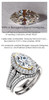 6916DG.4602216.71029270122064.6 - GuyDesign® 12 x 6 Marquise Cut Benzgem, Swarovzki CZ Semi-Mount, 14 Karat White Gold, Halo Engagement Ring,