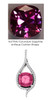 4.00 Ct. Cushion Hand Cut Benzgem Brand: Best Lab-Created Hot Pink Corundum Sapphire; GuyDesign®Teardrop Pendant Necklace: Custom Mined Diamond and Gold Jewelry - 6988
