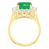 7066DG.1213211.71024070.123121.1- 11 x 9 - Emerald Shape Lab Created Columbian Color Beryl Emerald - Diana Princess of Wales Ring Style