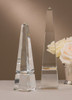 Clear Crystal Glass Egyptian Obelisk - 12 Inch Sculpture - Polished Finish