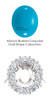 7109DG.168175.81027203 - 11 x 9 - Oval Cabochon Arizona Bluebird Turquoise - Diana Princess of Wales Ring Style