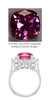 7029DG.168175.71020211.71861.5 - Lab Created Benzgem Brand Hot Pink Synthetic Sapphire , 9 x 9 - Cushion Shape, 24 Geniune Diamond Semi-Mount - Classic GuyDesign® Diana Style Ring Custom Platinum Jewelry