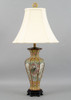 The Proudest Peacock Pattern - Luxury Hand Painted Porcelain - 27 Inch Lamp