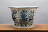 Blue and White Traditional Porcelain Planter 13"