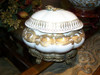 Ivory and Gold | Luxury Handmade and Painted Reproduction Chinese Porcelain and Gilt Bronze Ormolu | Covered Dish Style b248