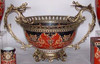 Imperial Red and Ebony Black - Luxury Handmade and Painted Reproduction Chinese Porcelain and Gilt Bronze Ormolu - 23 Inch Centerpiece Bowl - Style T 78