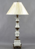 White Crackle Pattern - Luxury Hand Painted Porcelain and Gilt Bronze Ormolu - 47 Inch Lamp