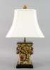 Yellow Floral Pattern - Luxury Hand Painted Porcelain - 24 Inch Lamp
