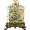 Spring Vine Pattern - Luxury Hand Painted Porcelain and Gilt Bronze Ormolu - 13 Inch Covered Box