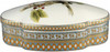 Luxe Life Soothing Nature Pattern - Luxury Hand Painted Porcelain - 9.5 Inch Decorative Box