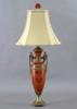 Olde Plantation Pattern - Luxury Hand Painted Porcelain and Gilt Bronze Ormolu - 30 Inch Lamp