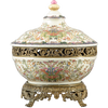 Lotus Flower Pattern - Luxury Hand Painted Porcelain and Gilt Bronze Ormolu - 16 Inch Tureen