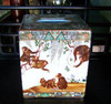 Merry Monkeys - Luxury Handmade and Painted Reproduction Chinese Porcelain - 6 Inch Boudoir, Boutique Tissue Box - Style M422