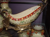 Chinese Red and Fern Green - Luxury Handmade and Painted Reproduction Chinese Porcelain and Gilt Bronze Ormolu - 22 Inch Centerpiece Bowl - Style