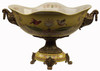 Jolis Oiseaux - Luxury Hand Painted Porcelain and Gilt Bronze Ormolu - 17 Inch Pedestal Bowl